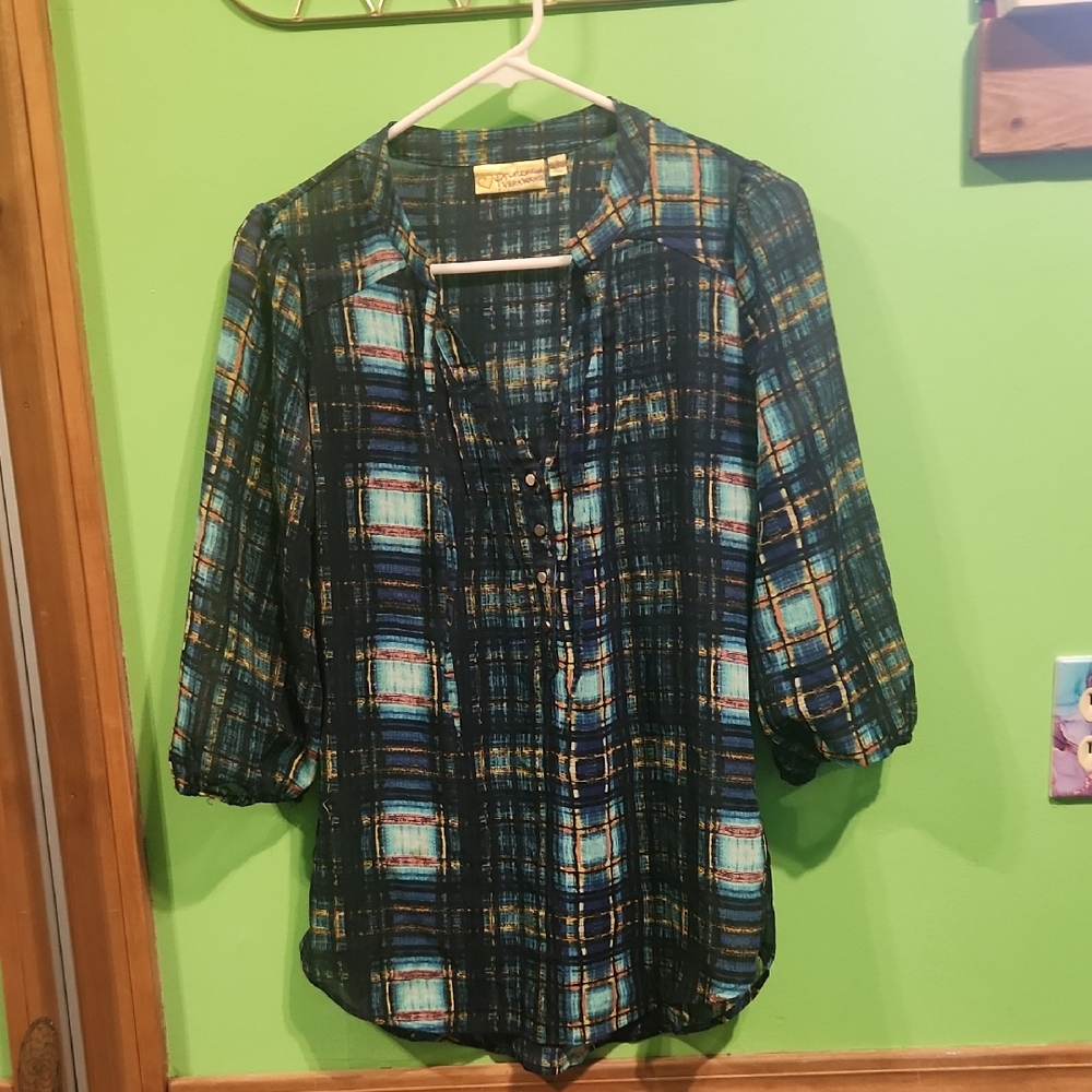 Vera Wang Tunic Sheer Top